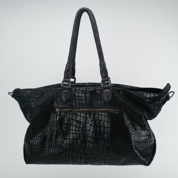 LIEBESKIND METALLIC SNAKE SHOPPER