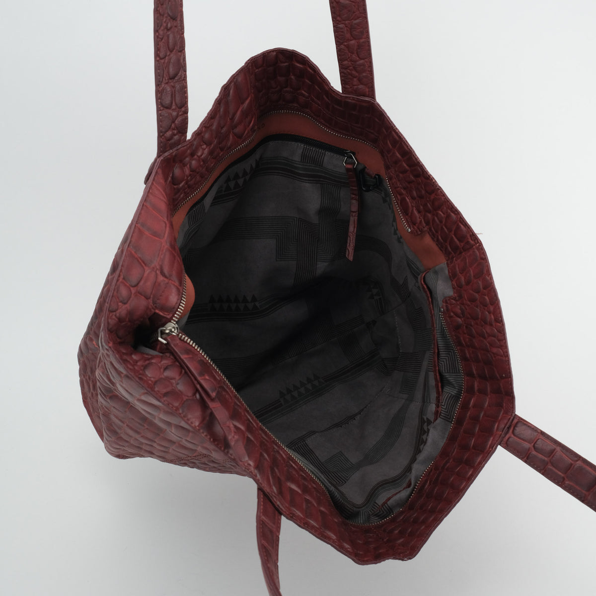 LIEBESKIND CHELSEA KROKO SHOPPER BURGUNDY