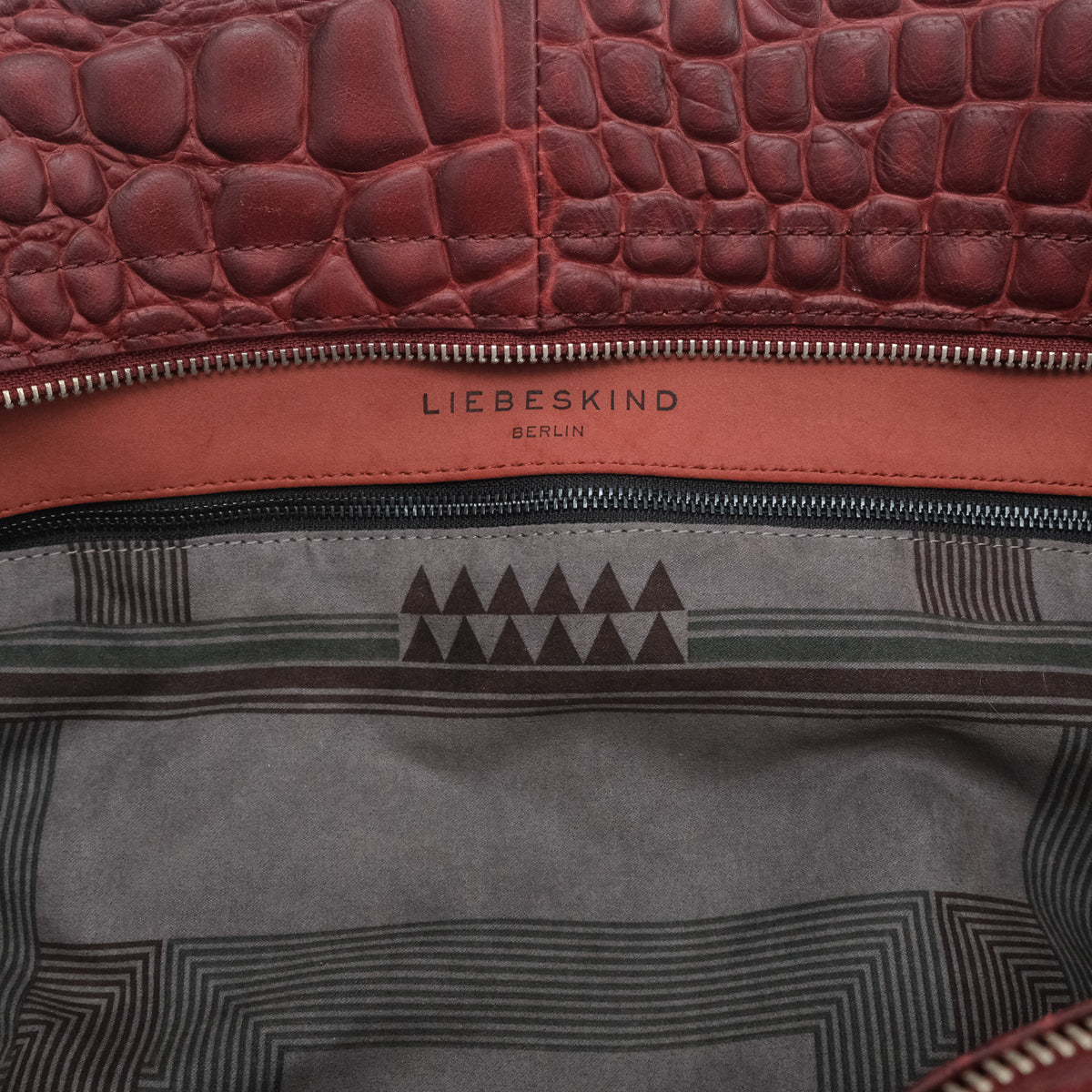 LIEBESKIND CHELSEA KROKO SHOPPER BURGUNDY