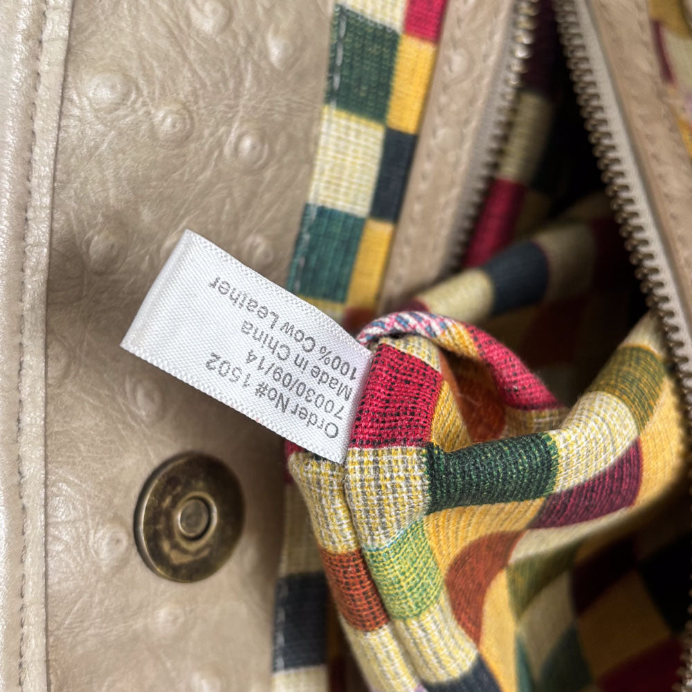 LIEBESKIND CREAM OSTRICH SHOPPER