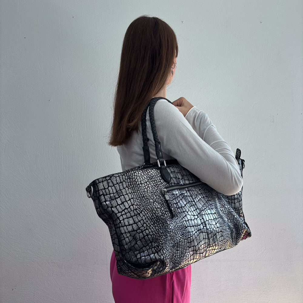 LIEBESKIND SILVER SNAKE SHOPPER
