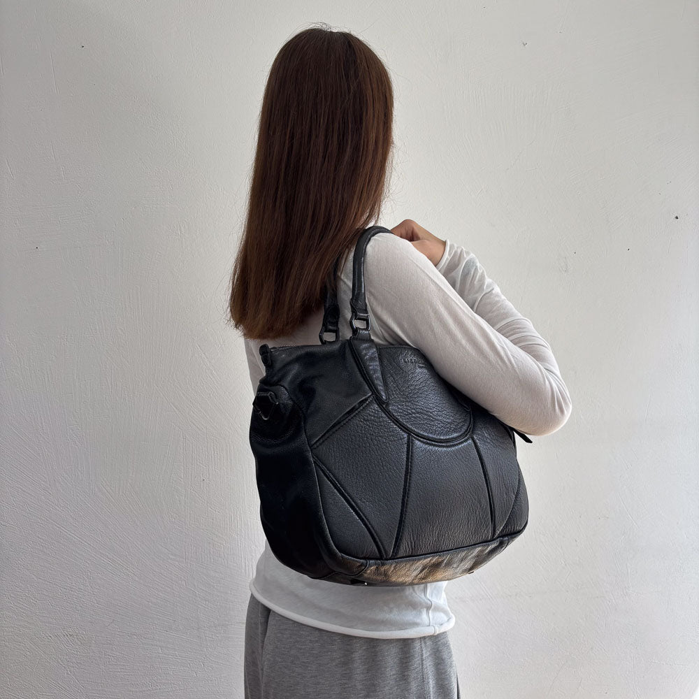 LIEBESKIND BLACK LEATHER SHOPPER