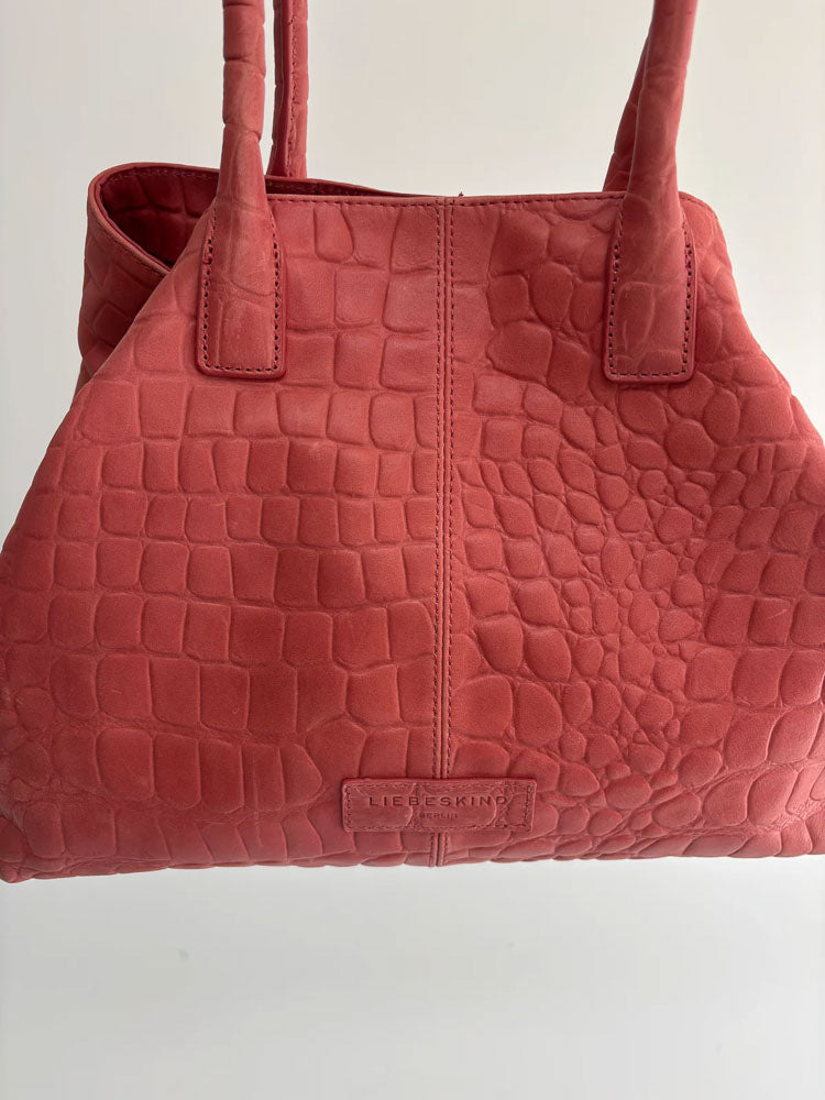 LIEBESKIND SNAKE SHOPPER RED