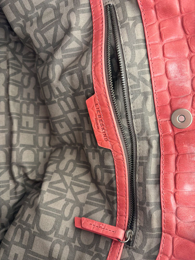 LIEBESKIND SNAKE SHOPPER RED