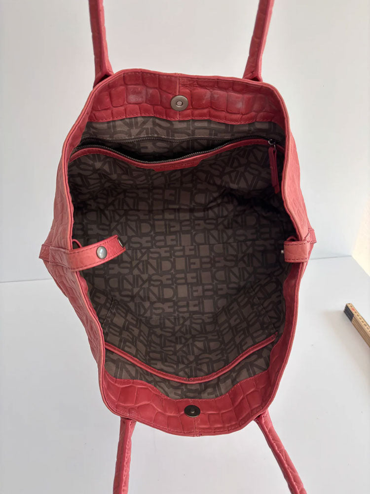 LIEBESKIND SNAKE SHOPPER RED