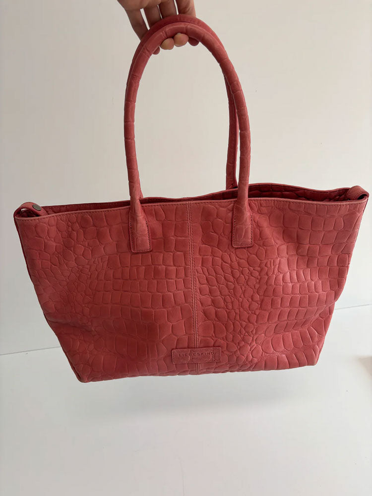 LIEBESKIND SNAKE SHOPPER RED