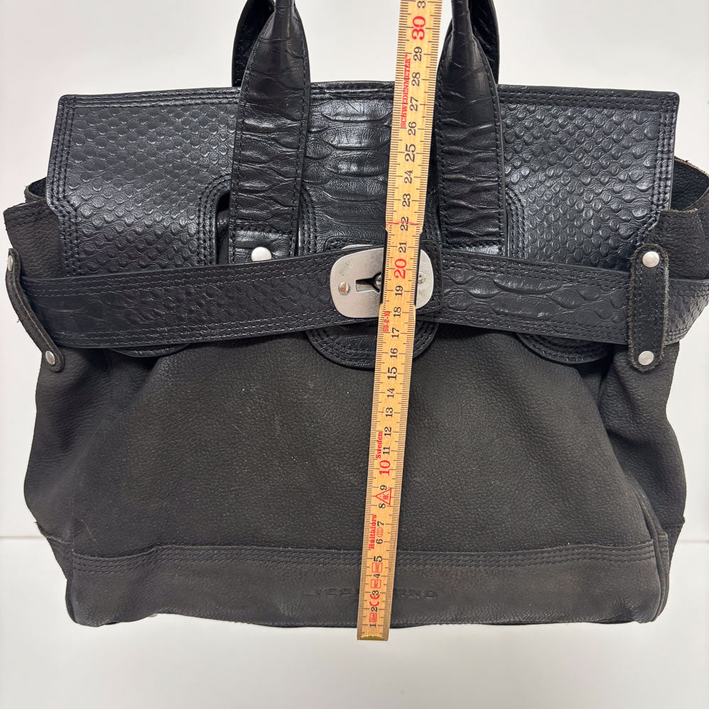 LIEBESKIND SATCHEL SNAKE BLACK