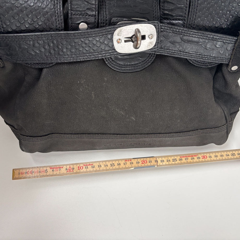 LIEBESKIND SATCHEL SNAKE BLACK