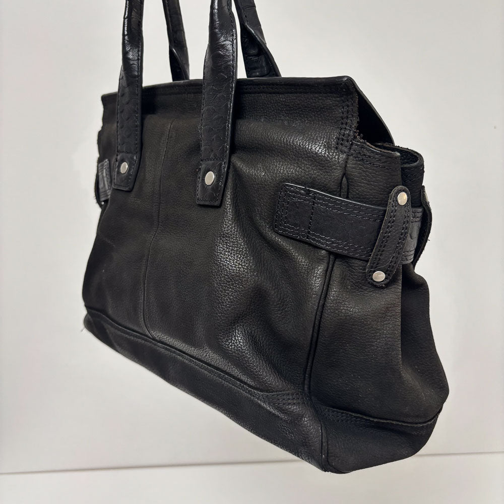 LIEBESKIND SATCHEL SNAKE BLACK