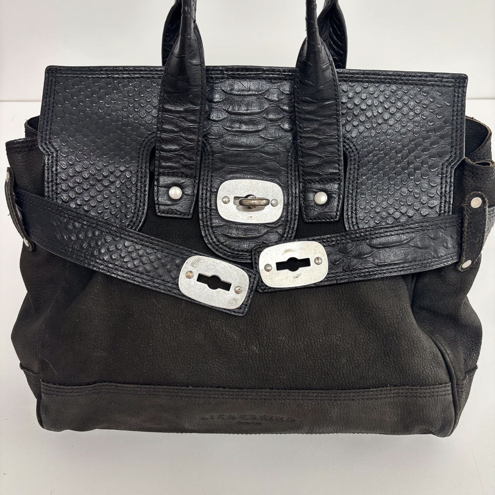 LIEBESKIND SATCHEL SNAKE BLACK