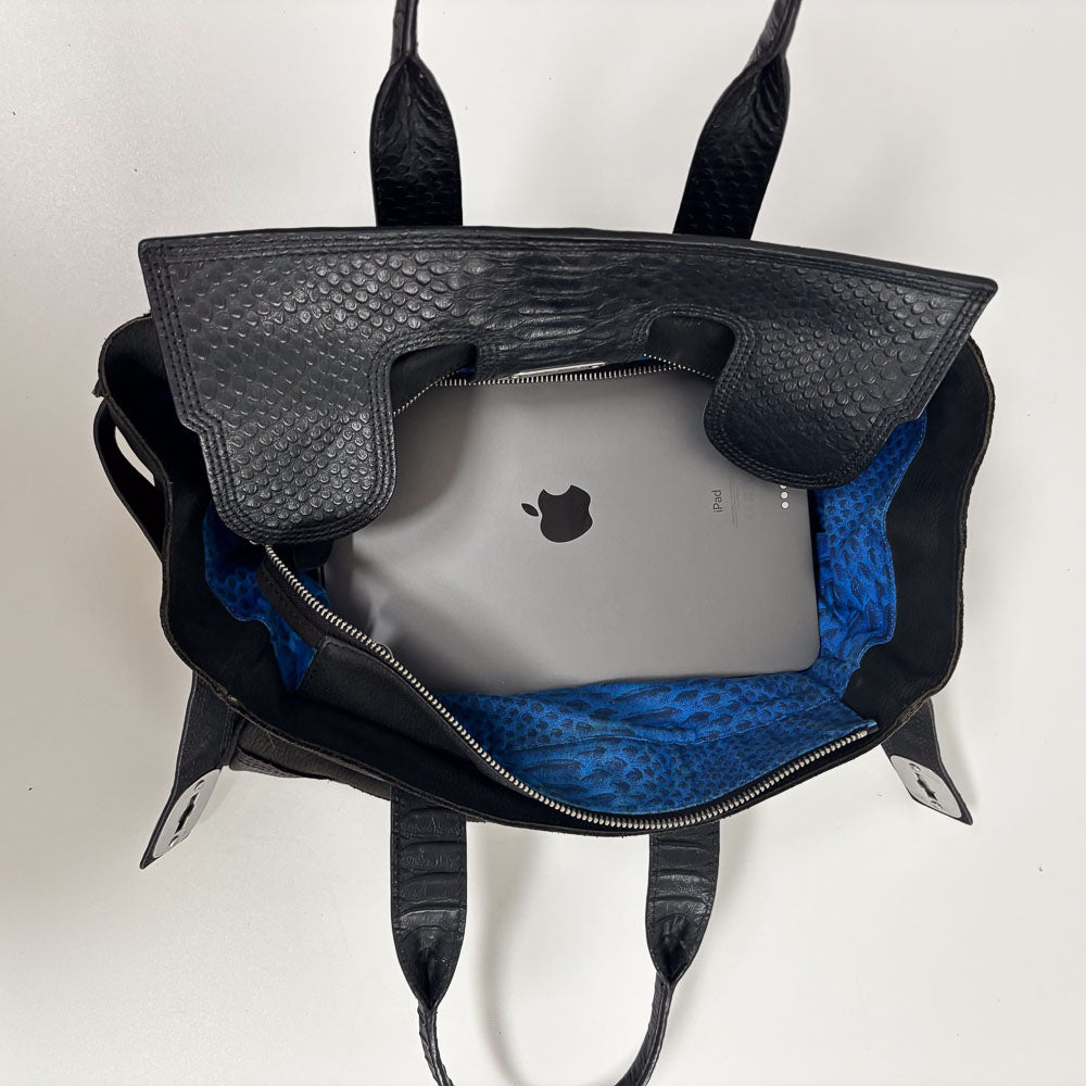 LIEBESKIND SATCHEL SNAKE BLACK