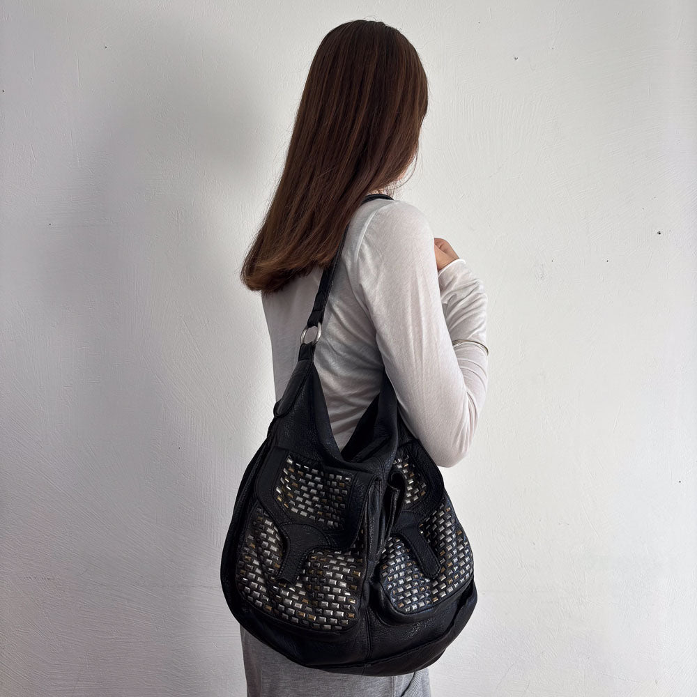 LIEBESKIND STUDS HOBO BLACK