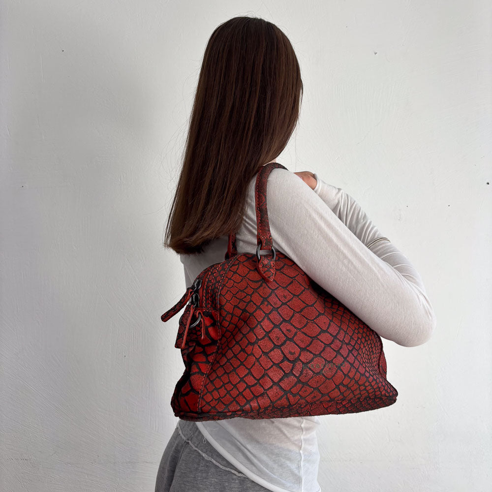 LIEBESKIND SNAKE HOBO RED
