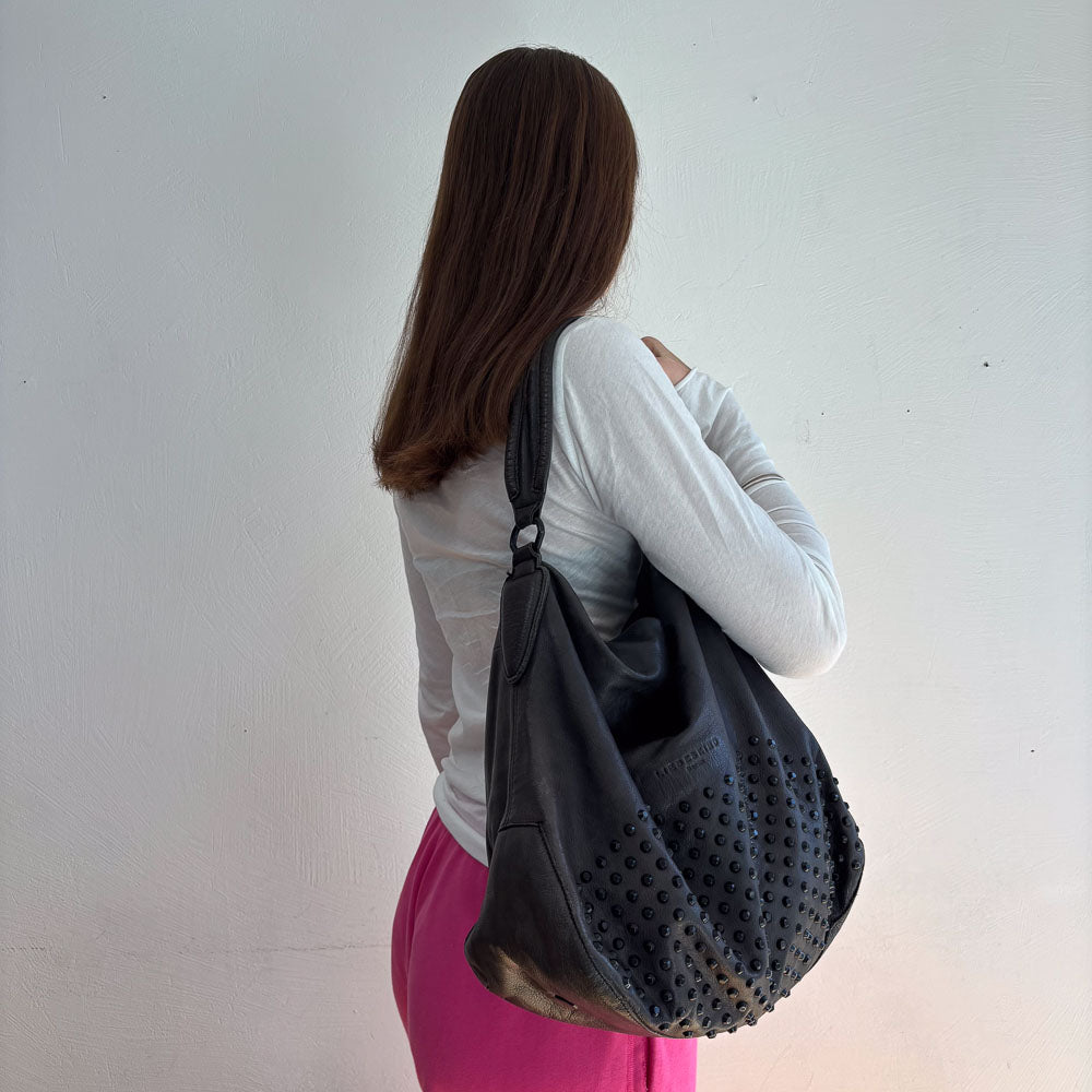 LIEBESKIND RHINESTONE HOBO BLACK