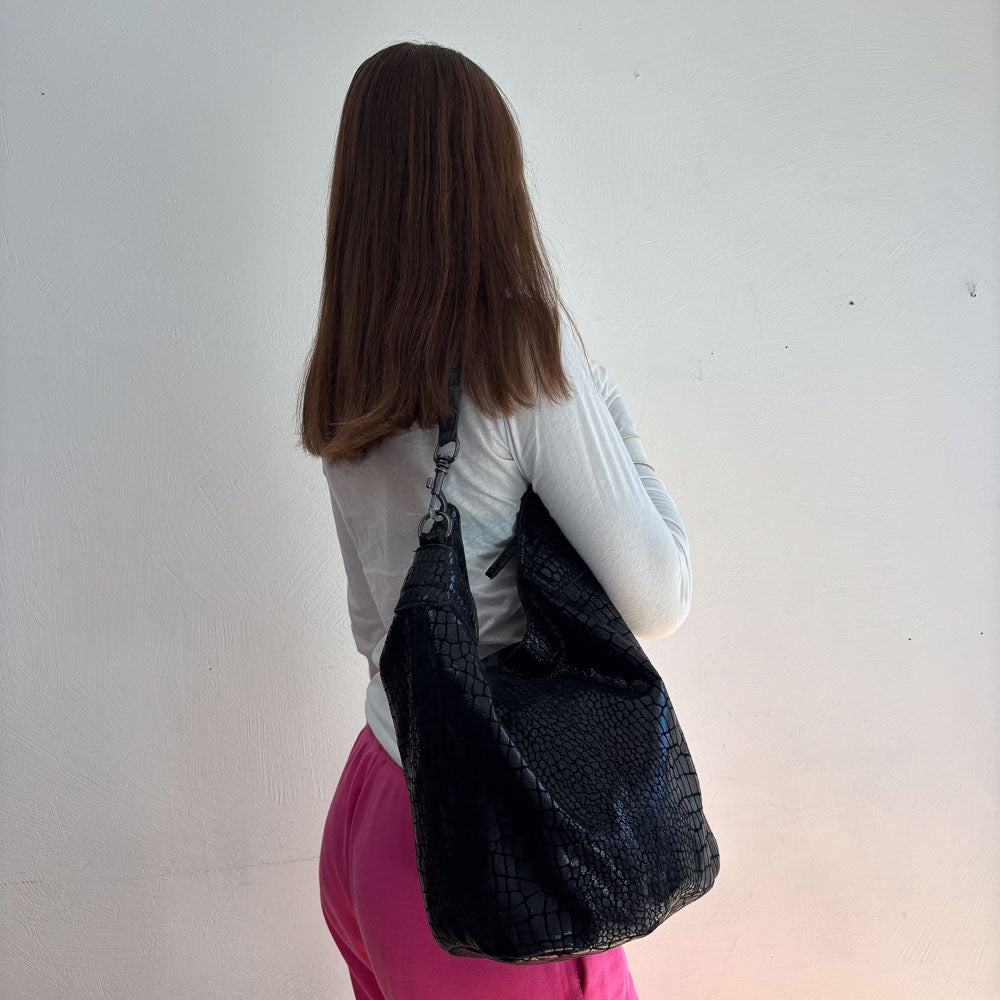 LIEBESKIND SNAKE HOBO BLACK