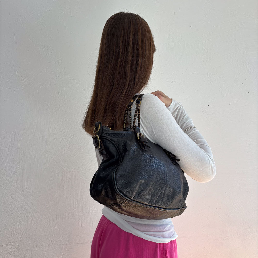 LIEBESKIND CHAIN HOBO BLACK