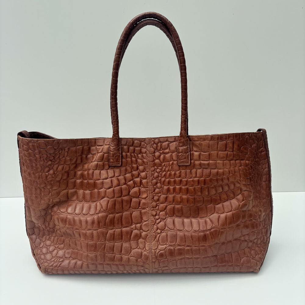 LIEBESKIND KROKO SHOPPER HAZEL BROWN L