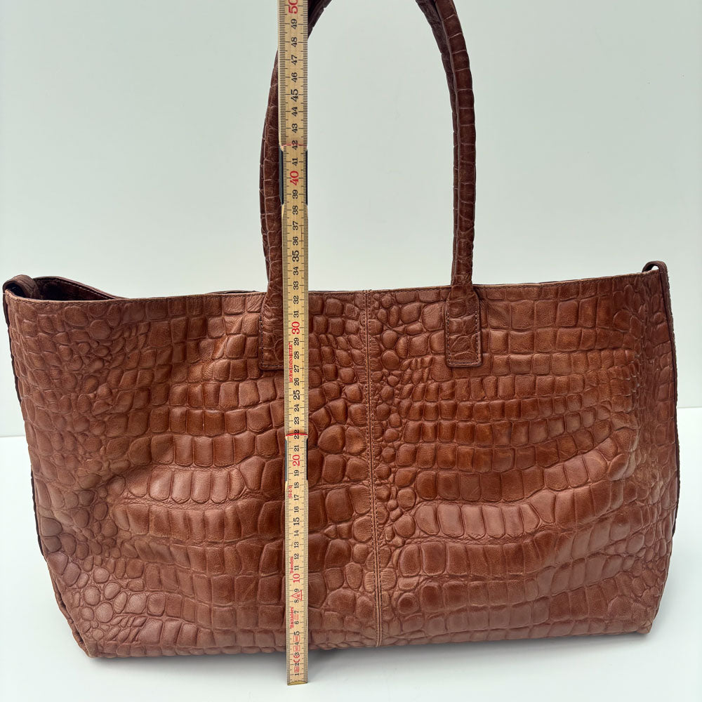 LIEBESKIND KROKO SHOPPER HAZEL BROWN L