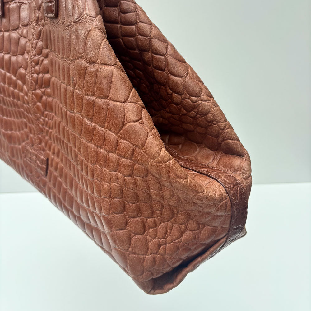 LIEBESKIND KROKO SHOPPER HAZEL BROWN L