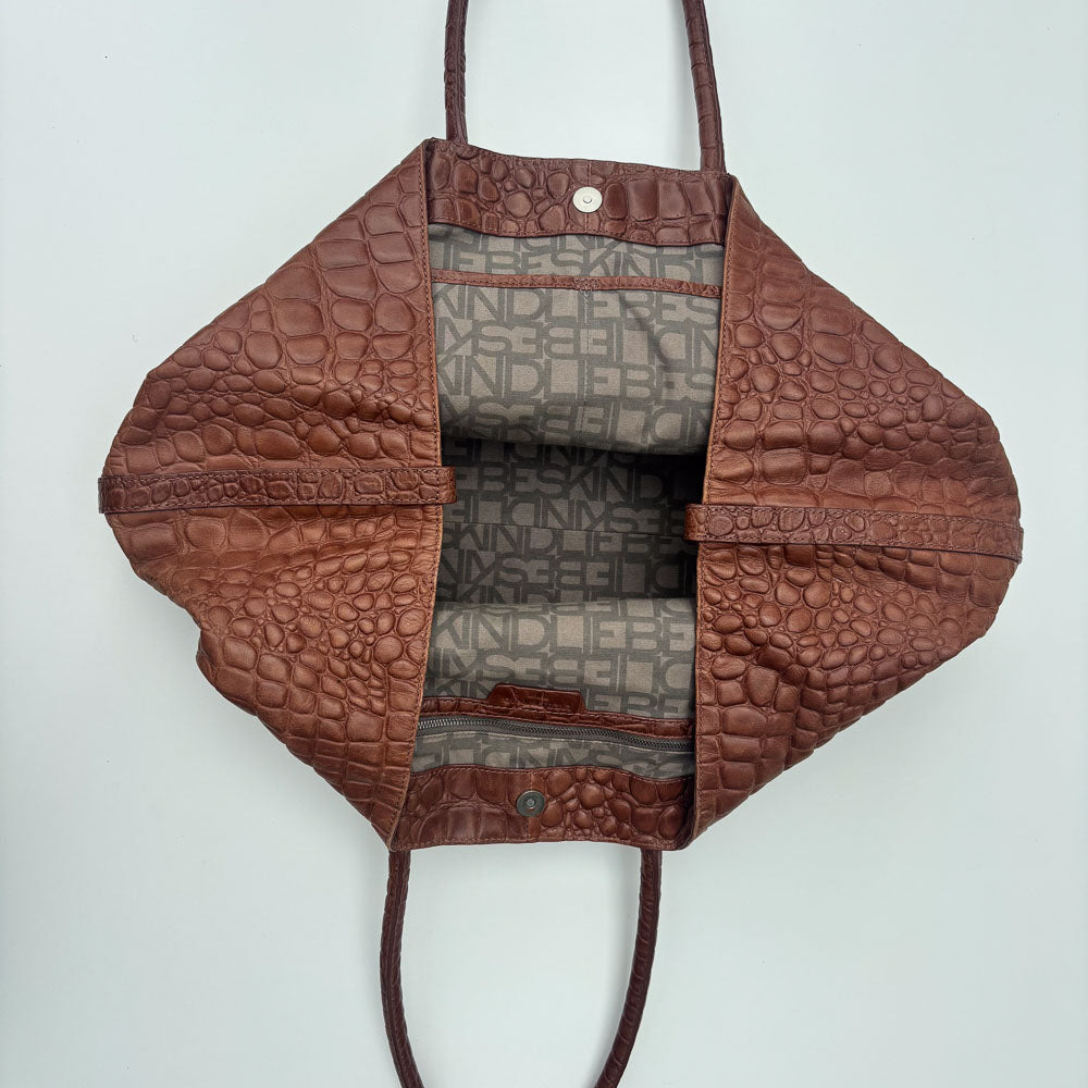 LIEBESKIND KROKO SHOPPER HAZEL BROWN L
