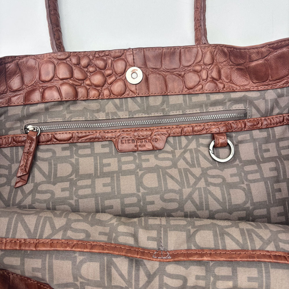 LIEBESKIND KROKO SHOPPER HAZEL BROWN L