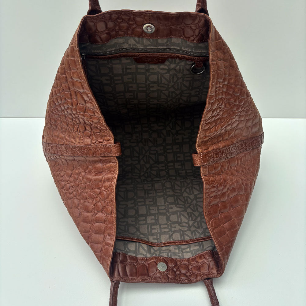 LIEBESKIND KROKO SHOPPER HAZEL BROWN L