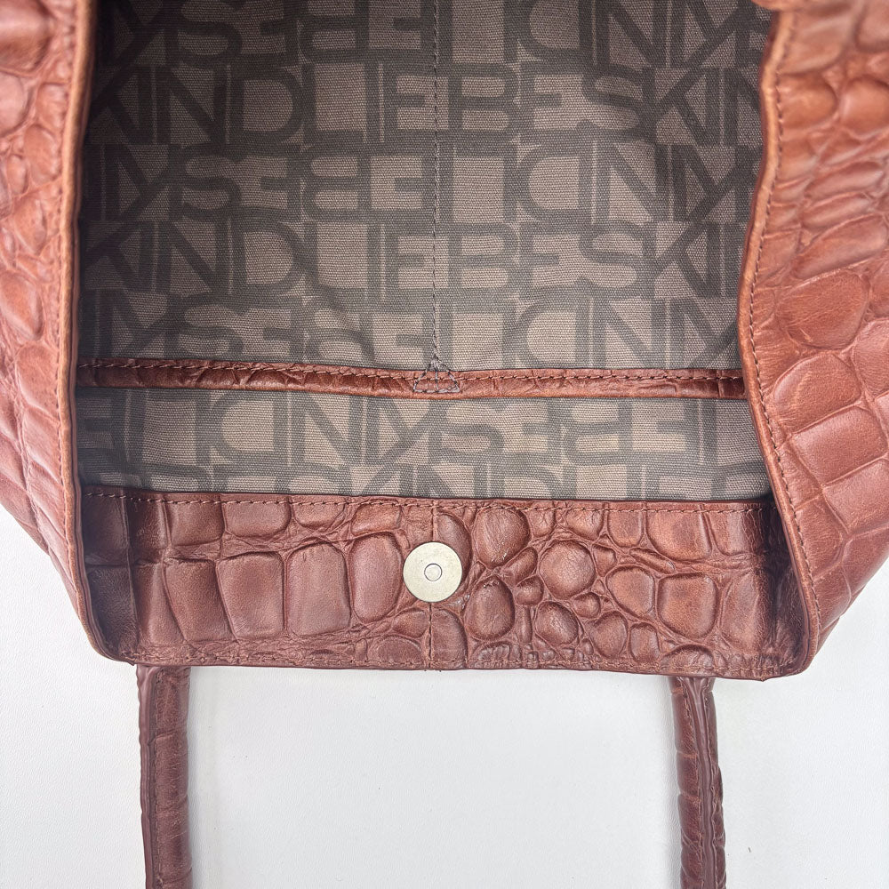 LIEBESKIND KROKO SHOPPER HAZEL BROWN L
