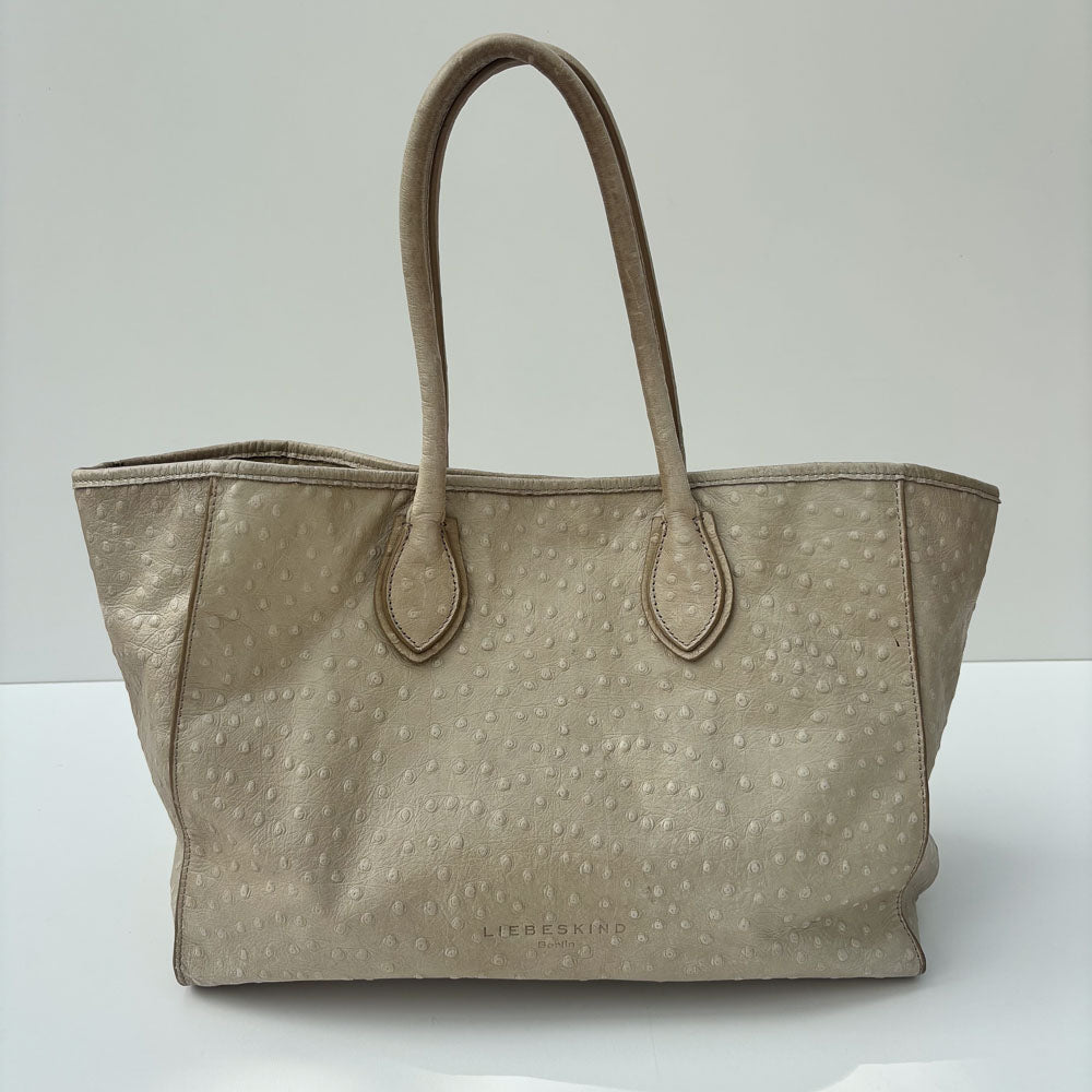 LIEBESKIND OSTRICH SHOPPER BEIGE