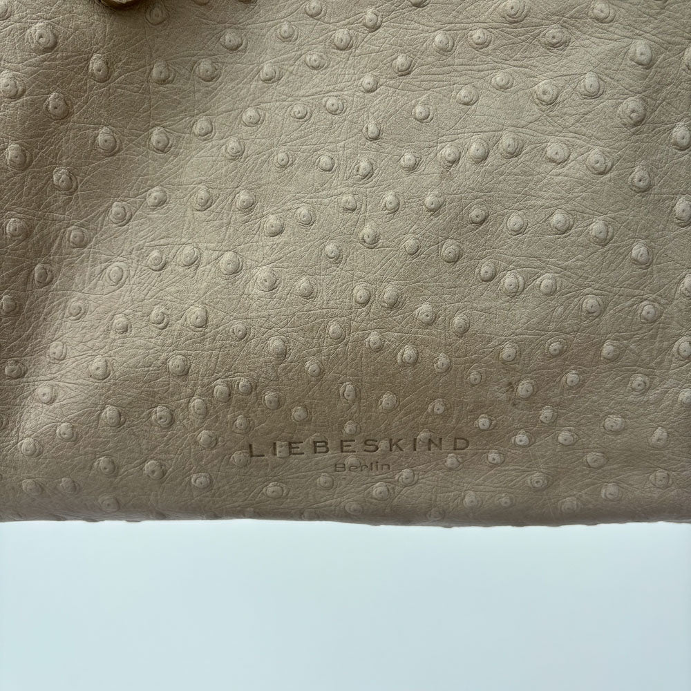LIEBESKIND OSTRICH SHOPPER BEIGE