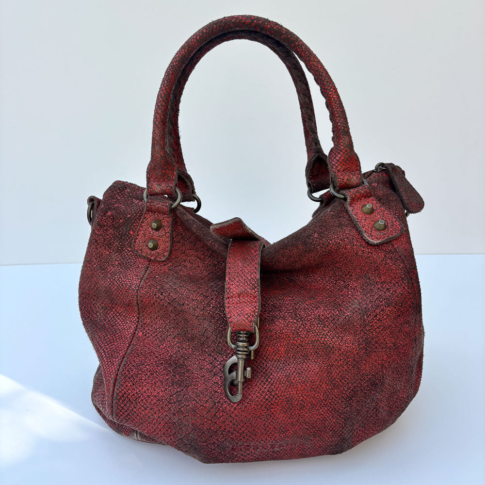 LIEBESKIND SNAKE SHOPPER RED