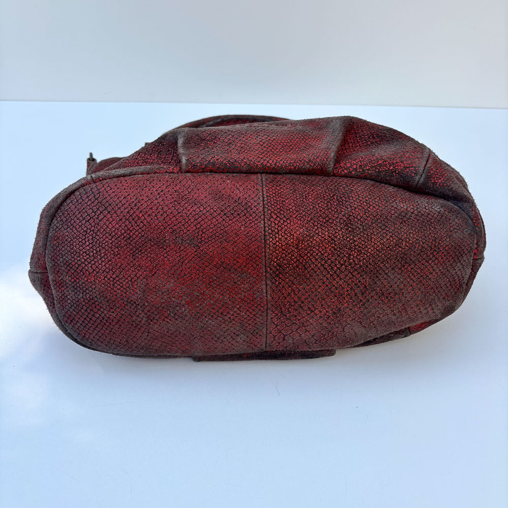 LIEBESKIND SNAKE SHOPPER RED