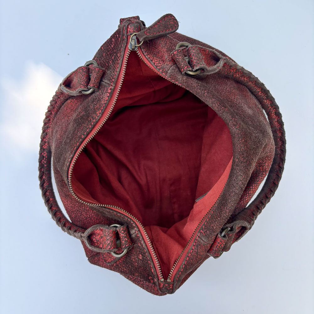 LIEBESKIND SNAKE SHOPPER RED