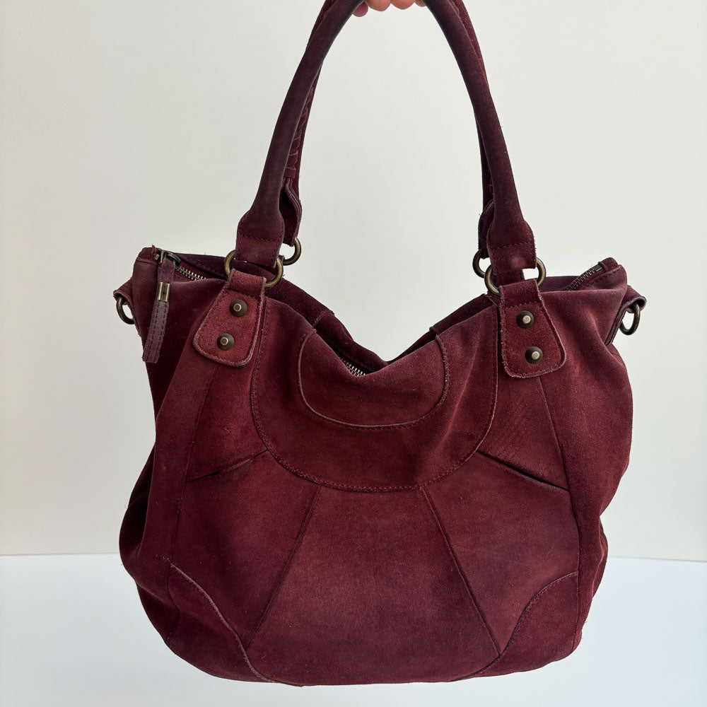 LIEBESKIND SUEDE SHOPPER RED