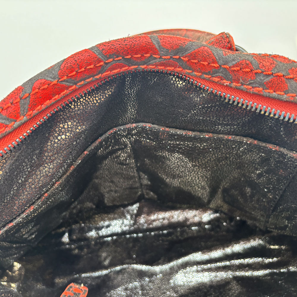 LIEBESKIND SNAKE HOBO RED