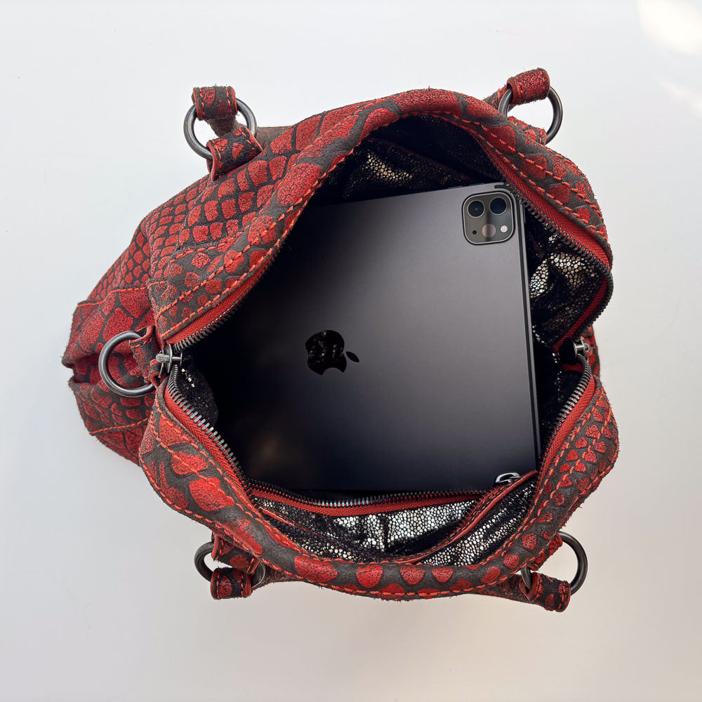 LIEBESKIND SNAKE HOBO RED
