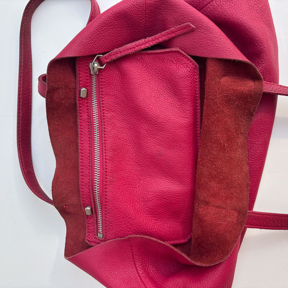 LIEBESKIND PINK LEATHER TOTE