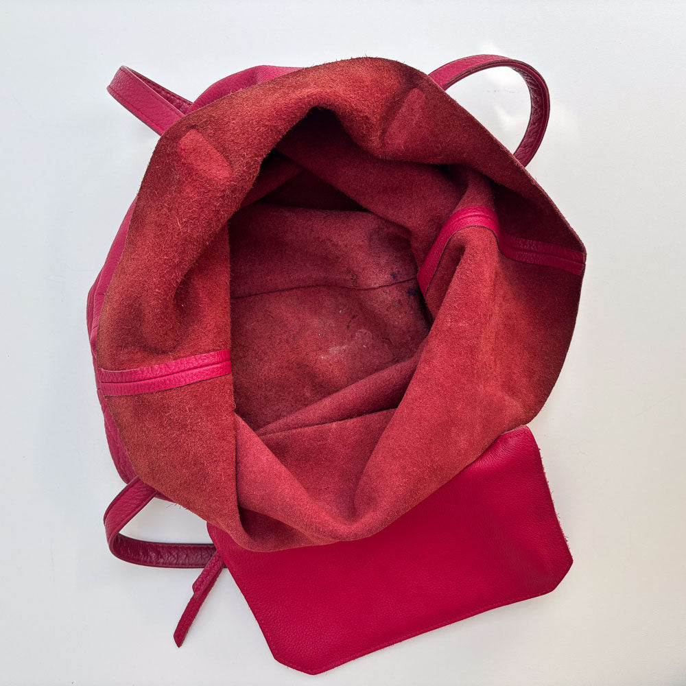 LIEBESKIND PINK LEATHER TOTE