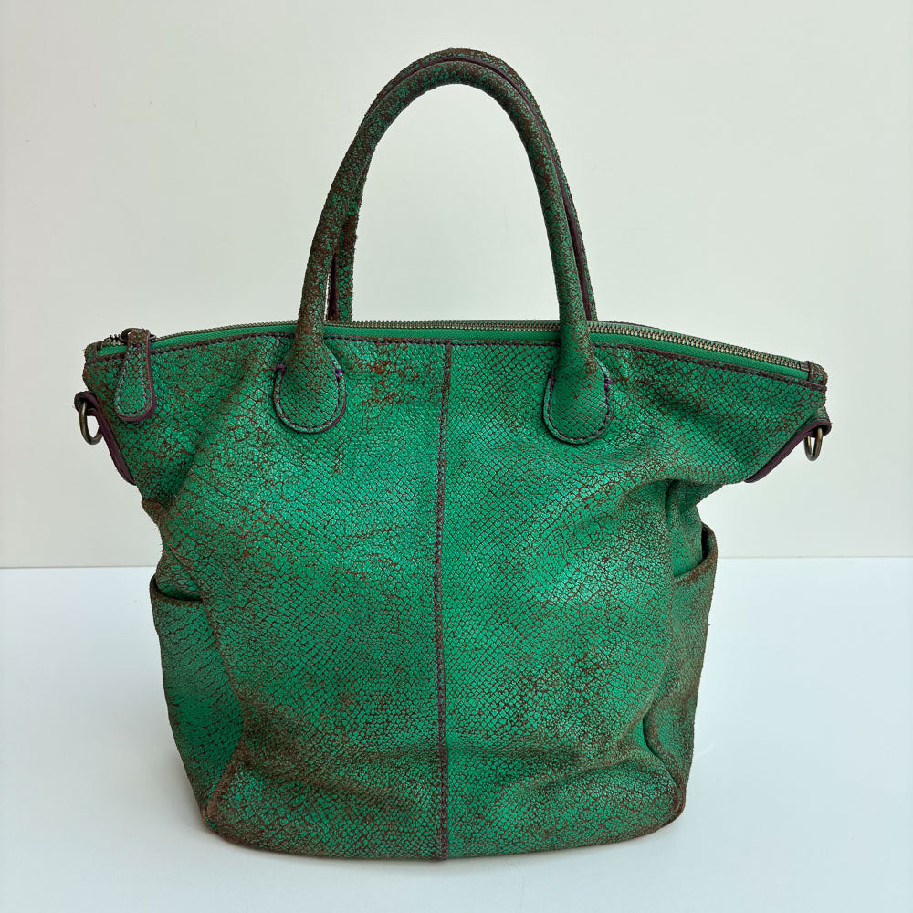 LIEBESKIND SNAKE SHOPPER GREEN