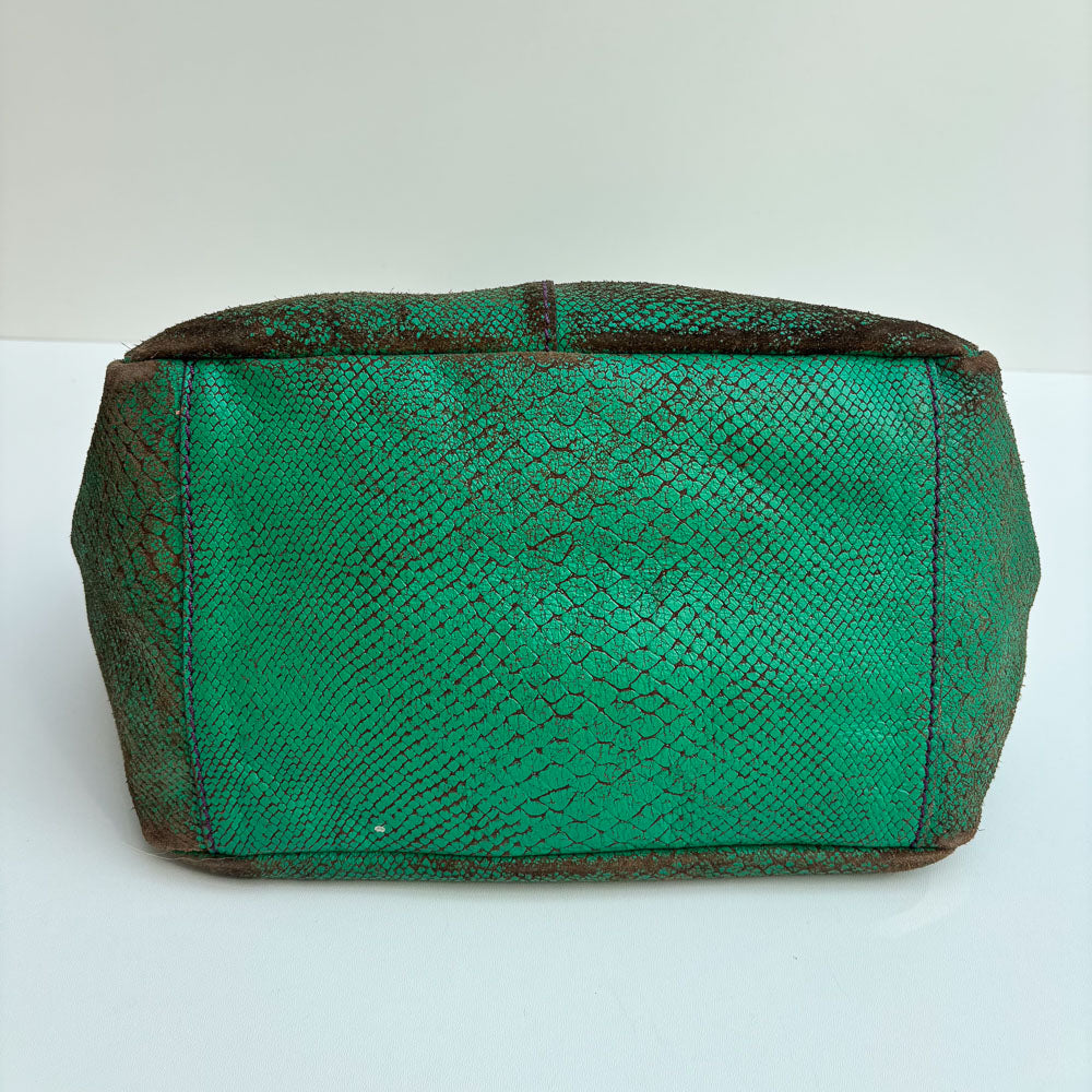 LIEBESKIND SNAKE SHOPPER GREEN