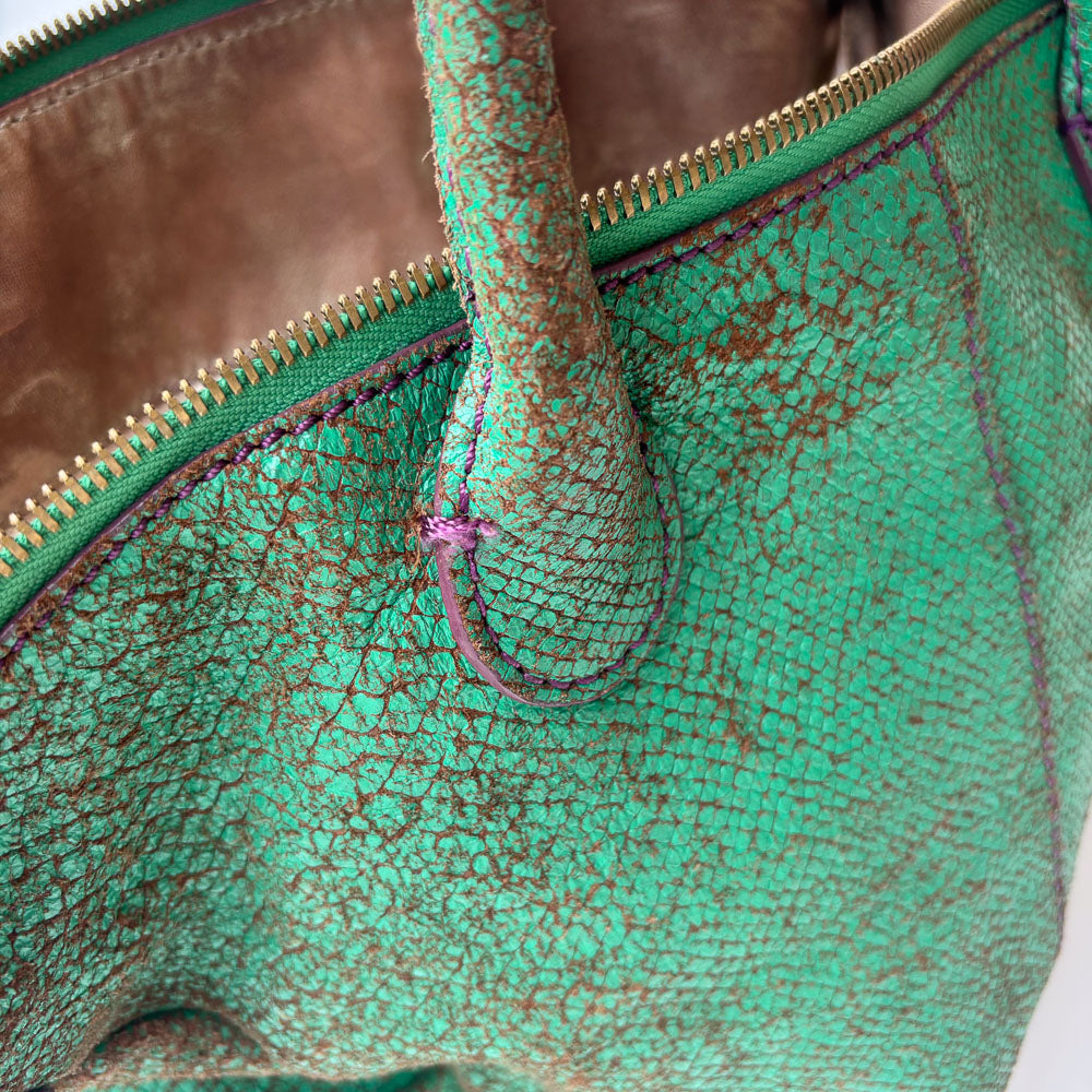 LIEBESKIND SNAKE SHOPPER GREEN