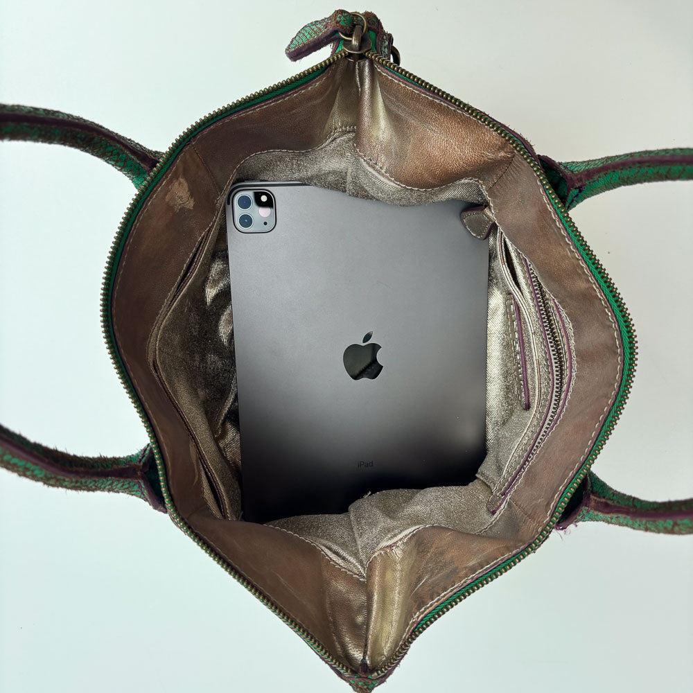 LIEBESKIND SNAKE SHOPPER GREEN