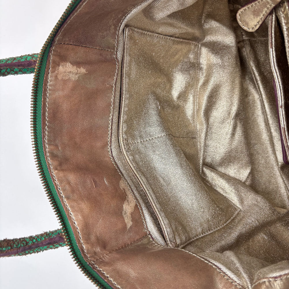 LIEBESKIND SNAKE SHOPPER GREEN