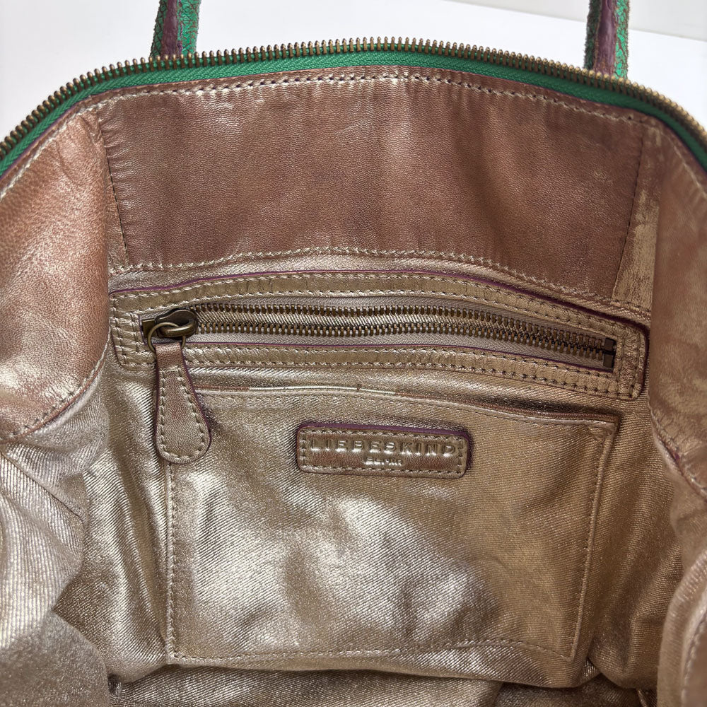 LIEBESKIND SNAKE SHOPPER GREEN