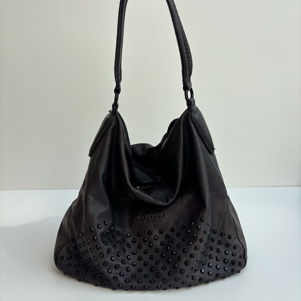 LIEBESKIND RHINESTONE HOBO BLACK