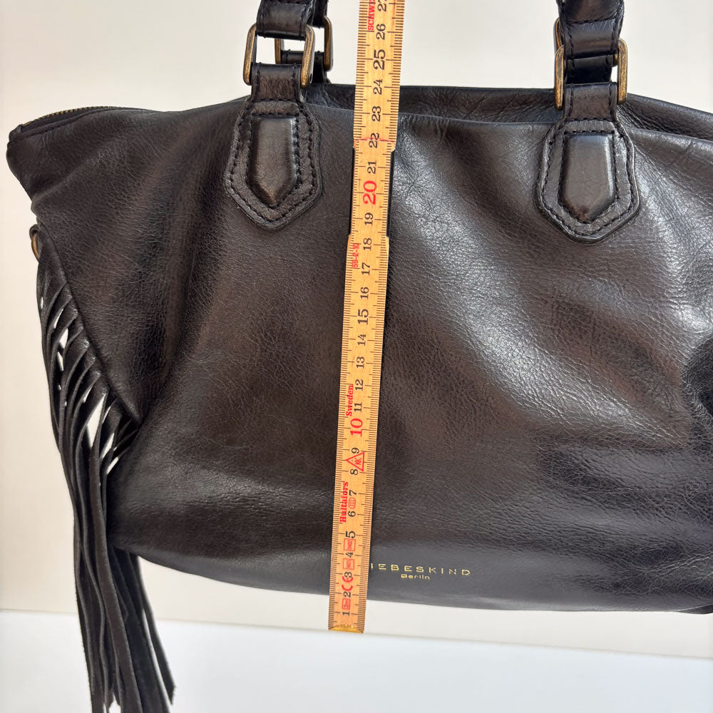 LIEBESKIND FRINGE SHOPPER BLACK