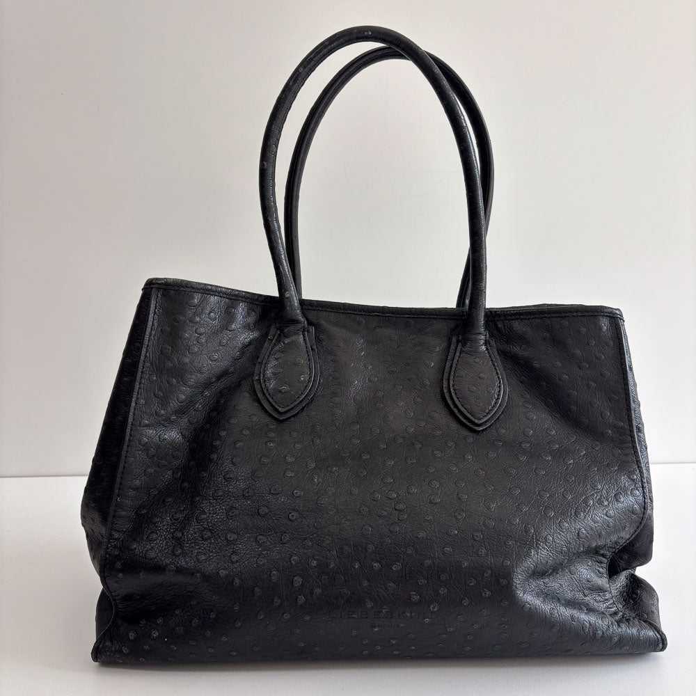 LIEBESKIND OSTRICH SHOPPER BLACK