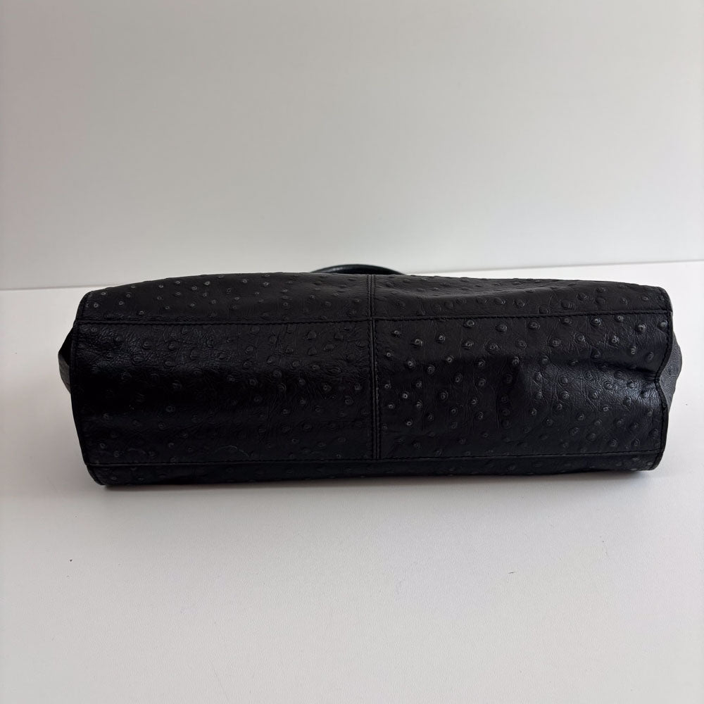 LIEBESKIND OSTRICH SHOPPER BLACK