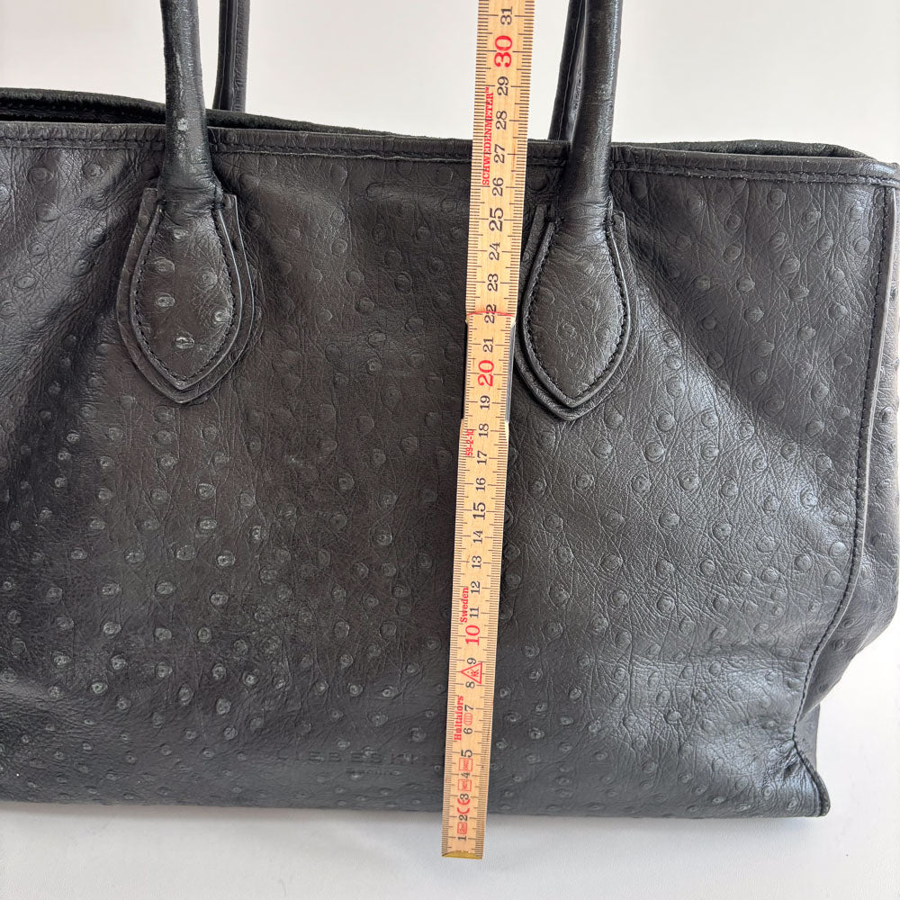 LIEBESKIND OSTRICH SHOPPER BLACK