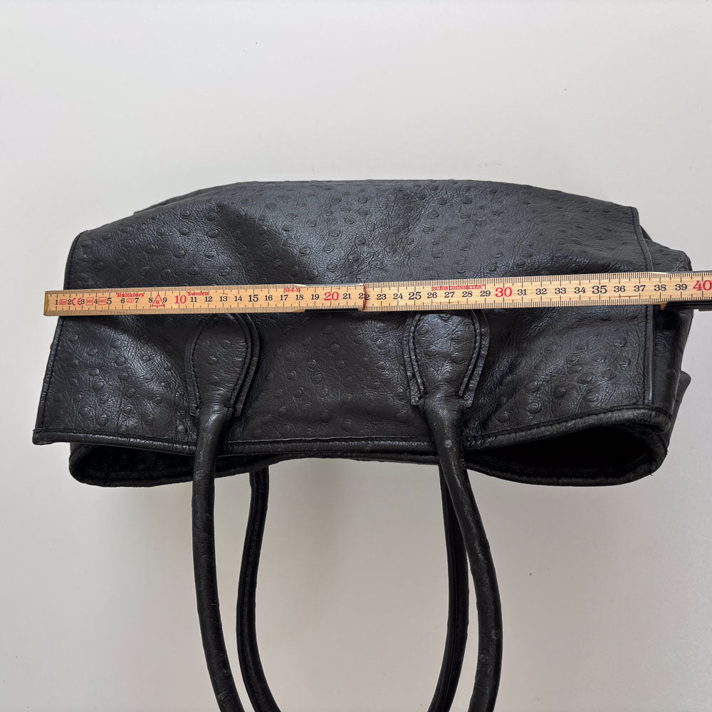 LIEBESKIND OSTRICH SHOPPER BLACK