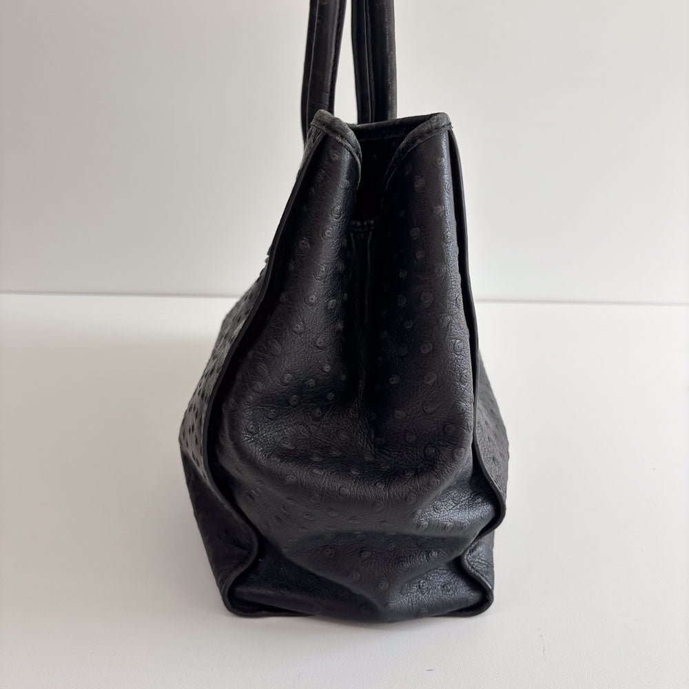 LIEBESKIND OSTRICH SHOPPER BLACK